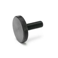 DIN 653 Flat Knurled Screw Steel Blackened